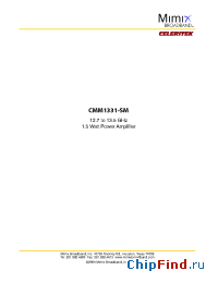 Datasheet CMM1331-SM manufacturer Mimix