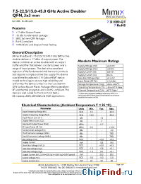 Datasheet XX1000-QT-0G00 manufacturer Mimix