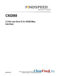 Datasheet CX02068DIEWP manufacturer Mindspeed