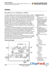 Datasheet CX29503 manufacturer Mindspeed