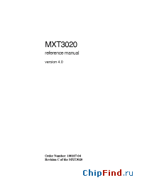 Datasheet MXT3020 manufacturer Mindspeed