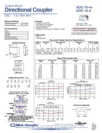 Datasheet ADC-15-4+ manufacturer Mini-Circuits
