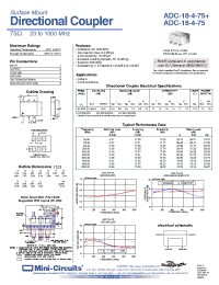 Datasheet ADC-18-4-75+ manufacturer Mini-Circuits