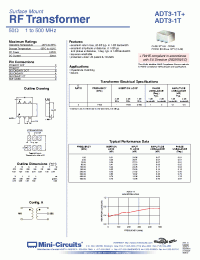 Datasheet ADT3-1T+ manufacturer Mini-Circuits