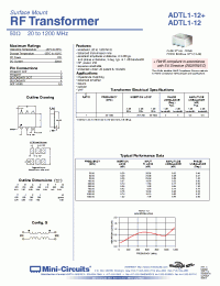 Datasheet ADTL1-12+ manufacturer Mini-Circuits