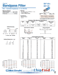 Datasheet BIF-50 manufacturer Mini-Circuits
