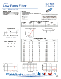 Datasheet BLP-1200 manufacturer Mini-Circuits