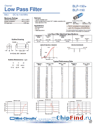 Datasheet BLP-150 manufacturer Mini-Circuits