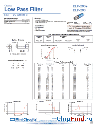 Datasheet BLP-200+ manufacturer Mini-Circuits
