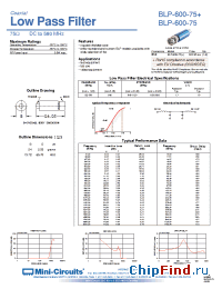 Datasheet BLP-600-75 manufacturer Mini-Circuits