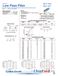 Datasheet BLP-750 manufacturer Mini-Circuits