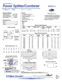 Datasheet BP2C1+ manufacturer Mini-Circuits