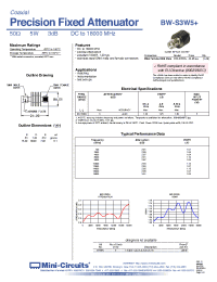 Datasheet BW-S3W5+ manufacturer Mini-Circuits