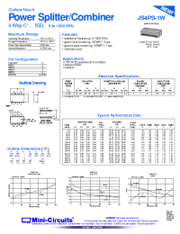 Datasheet JS4PS-1W manufacturer Mini-Circuits