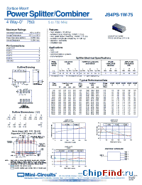 Datasheet JS4PS-1W-75 manufacturer Mini-Circuits