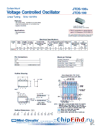 Datasheet JTOS-100+ manufacturer Mini-Circuits
