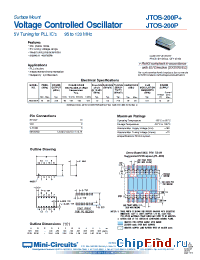 Datasheet JTOS-200P+ manufacturer Mini-Circuits