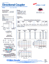 Datasheet JYDC-7-1HP manufacturer Mini-Circuits