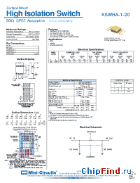 Datasheet KSWHA-1-20+ manufacturer Mini-Circuits