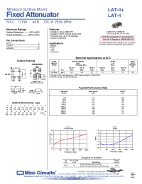 Datasheet LAT-4+ manufacturer Mini-Circuits