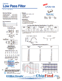 Datasheet LFCN-105D manufacturer Mini-Circuits