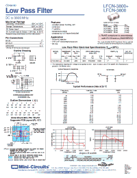 Datasheet LFCN-3800D manufacturer Mini-Circuits