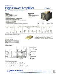Datasheet LZY-1X manufacturer Mini-Circuits
