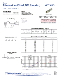 Datasheet NAT-10DC+ manufacturer Mini-Circuits
