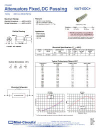 Datasheet NAT-6DC+ manufacturer Mini-Circuits