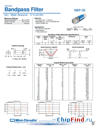 Datasheet NBP-10.7 manufacturer Mini-Circuits