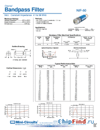 Datasheet NIF-50 manufacturer Mini-Circuits