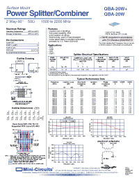 Datasheet QBA-20W manufacturer Mini-Circuits