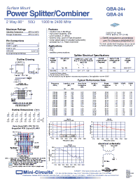 Datasheet QBA-24+ manufacturer Mini-Circuits