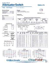 Datasheet RAS-2-75 manufacturer Mini-Circuits