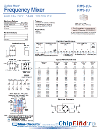 Datasheet RMS-2U+ manufacturer Mini-Circuits