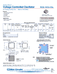 Datasheet ROS-1910-419+ manufacturer Mini-Circuits