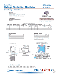 Datasheet ROS-400+ manufacturer Mini-Circuits