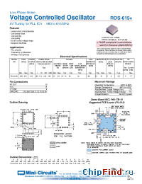 Datasheet ROS-615+ manufacturer Mini-Circuits
