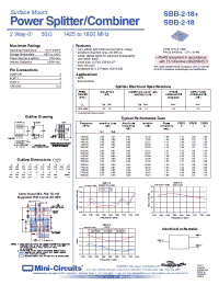 Datasheet SBB-2-18+ manufacturer Mini-Circuits