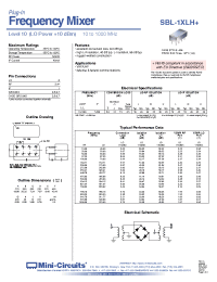 Datasheet SBL-1XLH+ manufacturer Mini-Circuits