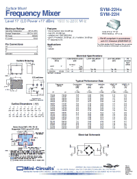 Datasheet SYM-22H+ manufacturer Mini-Circuits