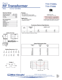Datasheet T13-1T-X65+ manufacturer Mini-Circuits