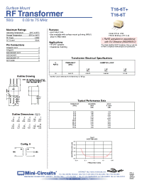 Datasheet T16-1T manufacturer Mini-Circuits