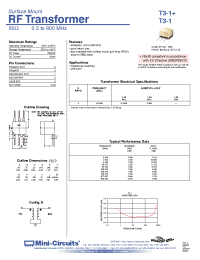 Datasheet T2.5-6+ manufacturer Mini-Circuits