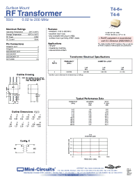 Datasheet T4-6+ manufacturer Mini-Circuits