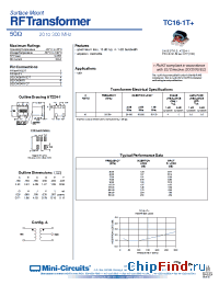 Datasheet TC1-1TG+ manufacturer Mini-Circuits