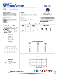 Datasheet TC2-1T+ manufacturer Mini-Circuits