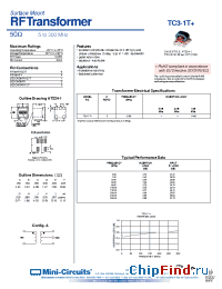 Datasheet TC3-1T+ manufacturer Mini-Circuits