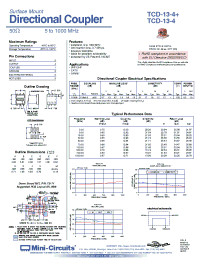 Datasheet TCD-13-4+ manufacturer Mini-Circuits