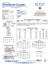 Datasheet TCD-18-4-75+ manufacturer Mini-Circuits